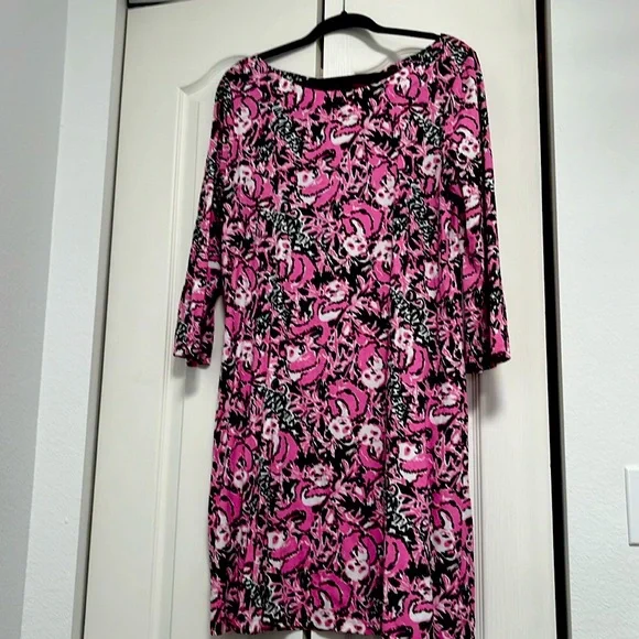 Lilly Pulitzer Pink and Black Panda Dress - Picture 1 of 12